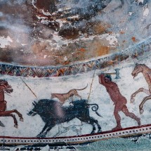 Painting in the Thracian tomb of Aleksandrovo from the 4th century BC